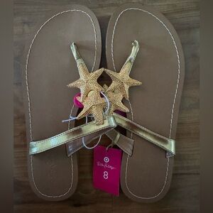 Lilly Pulitzer x Target Gold Starfish Sandals